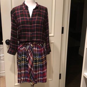 L’AGENCE plaid flannel dress